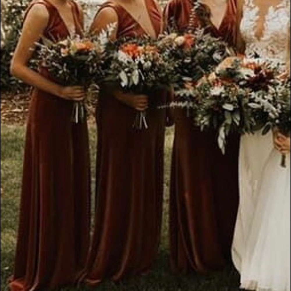 Jenny Yoo Velvet Bridesmaids dress